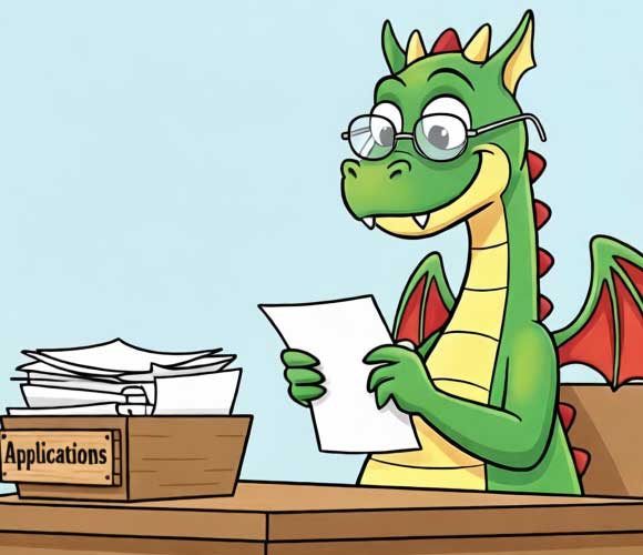 employee with red t-shirt smiling